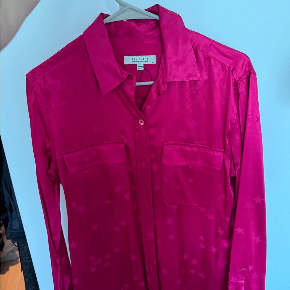 Equipment Fuchsia Button-Up Shirt
